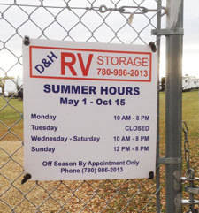 D&H RV Storage has flexible Summer Hours